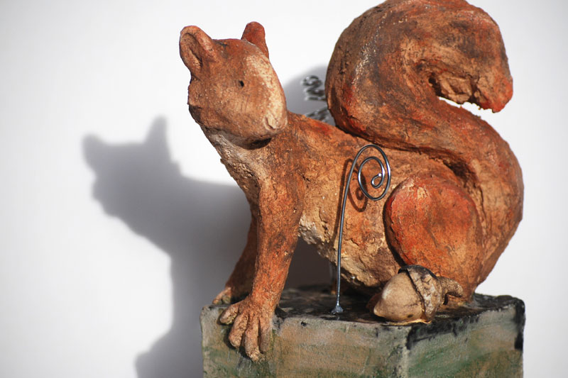 Ceramic Squirrel by Ashley James